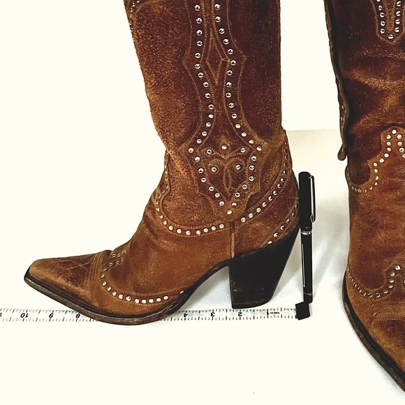 OLD GRINGO brown leather silver stud detail 6.5 - Picture 12 of 16